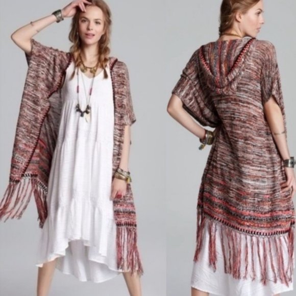 Free People Jungle Heat Fringe Cardigan Sz Medium - Picture 3 of 13